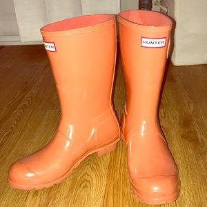 Orange Hunter Rain Boots